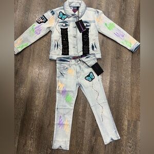 NWT 2PC Kids Elite Premium Denim